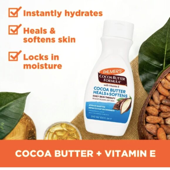 Palmers Cocoa Butter Lotion 8.5 Ounce With Vitamin-E NEW - Picture 2 of 2